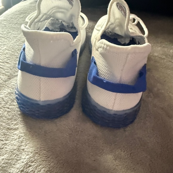 COPY - Men's White and Blue Athletic Shoes - Picture 2 of 5